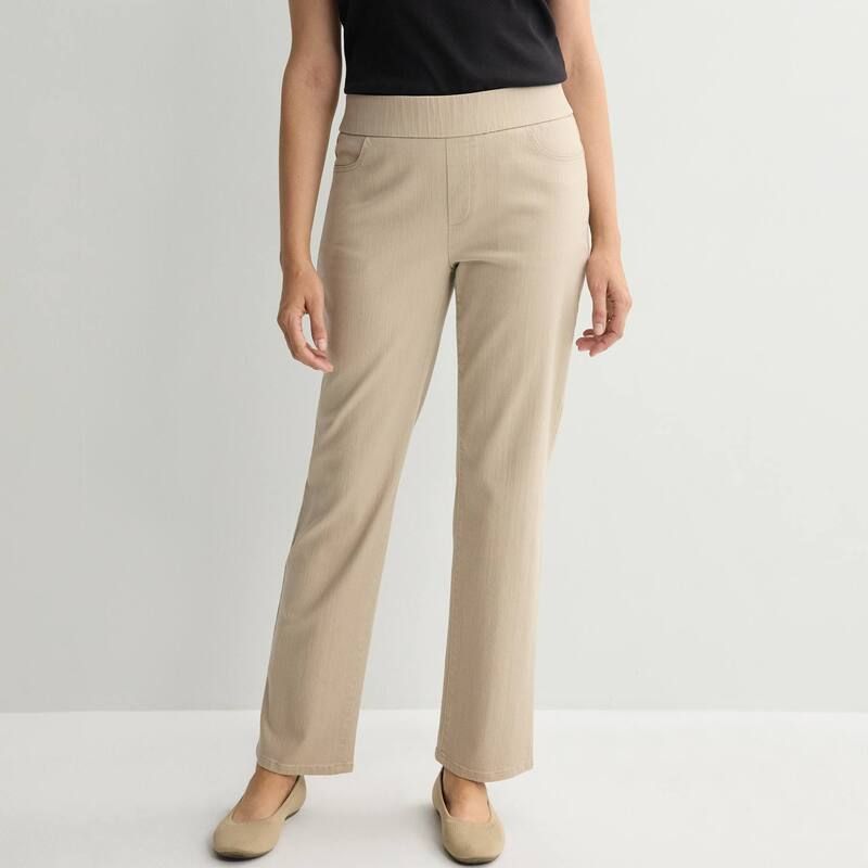 クロフト＆バロー レディース ボトムス カジュアルパンツ Womens Croft Barrow PullOn Stretch Twill Pants Cobbleston