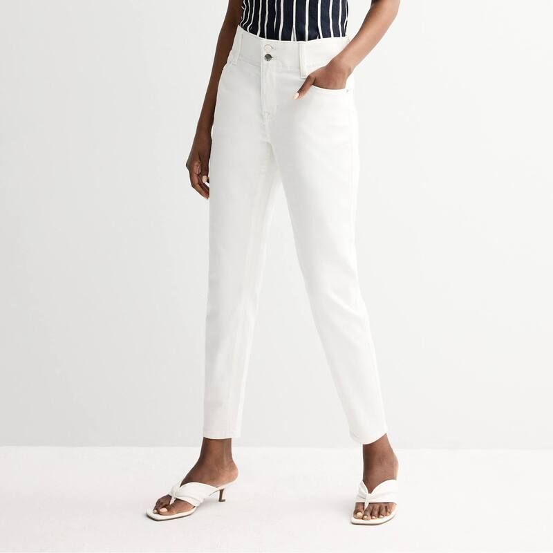 ナインウェスト レディース ボトムス デニムパンツ プチ ジーンズ Petite Nine West Skinny Jeans White Knight ホワイト