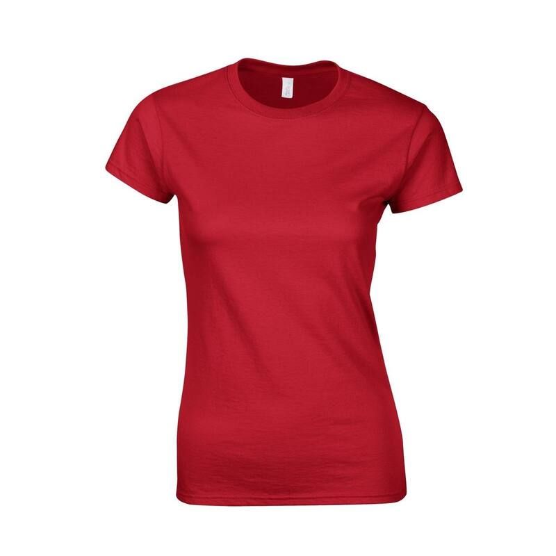 ギルダン レディース トップス Tシャツ コットン Gildan WomensLadiesoftstyle Ringspun Cotton TShirt Red レッド