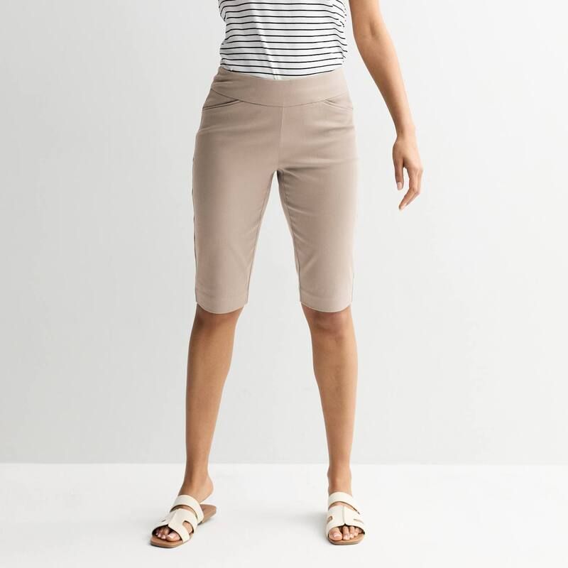 クロフト＆バロー レディース ボトムス カジュアルパンツ Womens Croft Barrow Effortless PullOn Skimmer Pants Odell Beige ベージュ