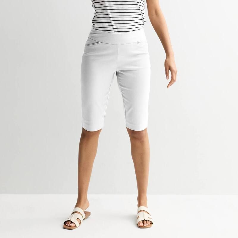 クロフト＆バロー レディース ボトムス カジュアルパンツ Womens Croft Barrow Effortless PullOn Skimmer Pants White ホワイト