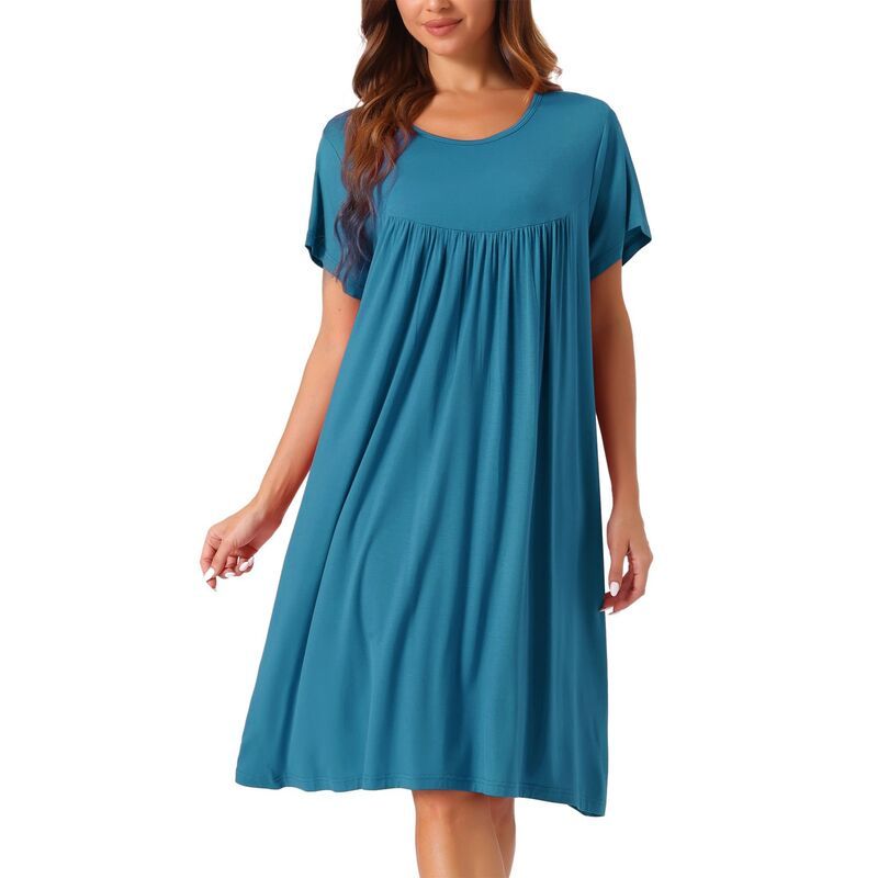 cheibear レディース アンダーウェア ナイトウェア プラスサイズ シャツ コットン cheibear Womens Nightgown Cotton Sleepwear Short Sleeve Cozy Loose Sleepshirt Plusiz