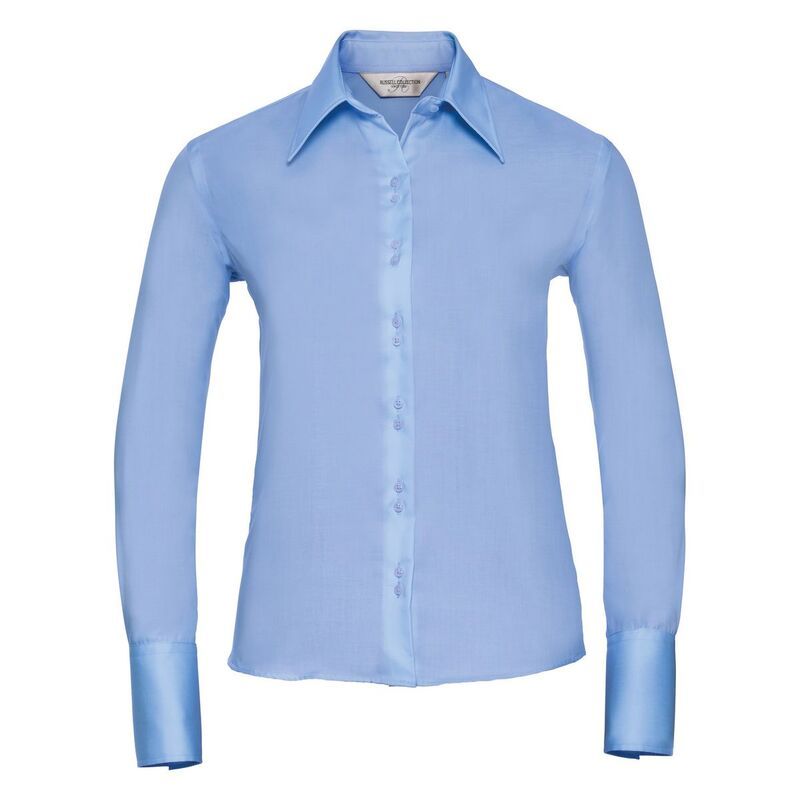 ラッセルアスレチック レディース トップス シャツ Russell Athletic Russell Collection LadiesWomens Long Sleeve Ultimate NonIron Shirt Bright Sky