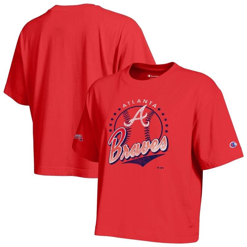 チャンピオン レディース トップス Tシャツ Womens Champion Red Atlanta Braves AllStar TShirt Brv Red レッド