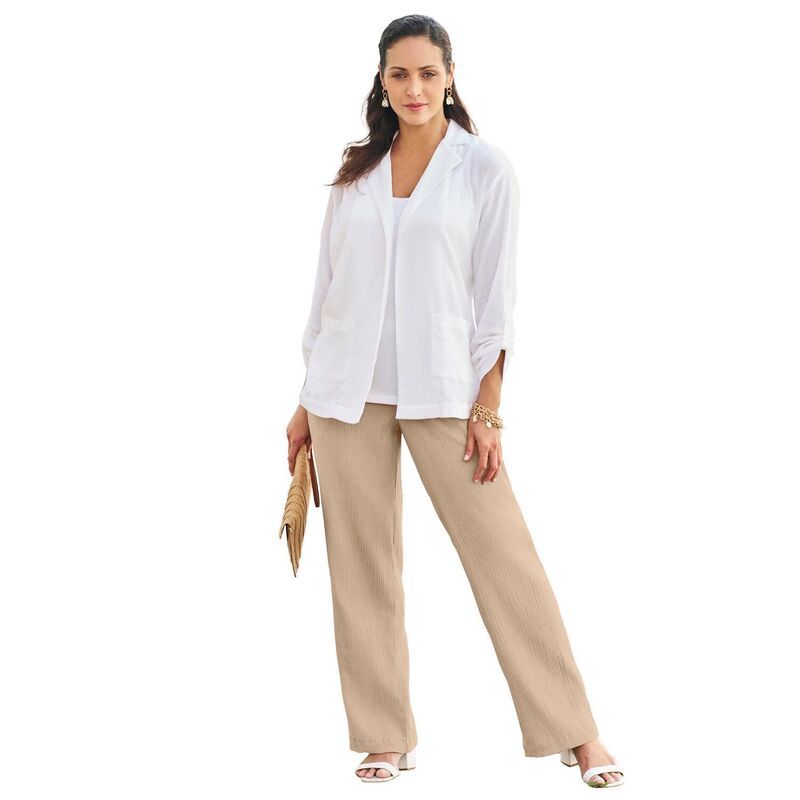 ジェシカロンドン レディース ボトムス カジュアルパンツ ワイドレッグ プラスサイズ Jessica London Womens Plusize Wide Legauze Pant Deep Dusk