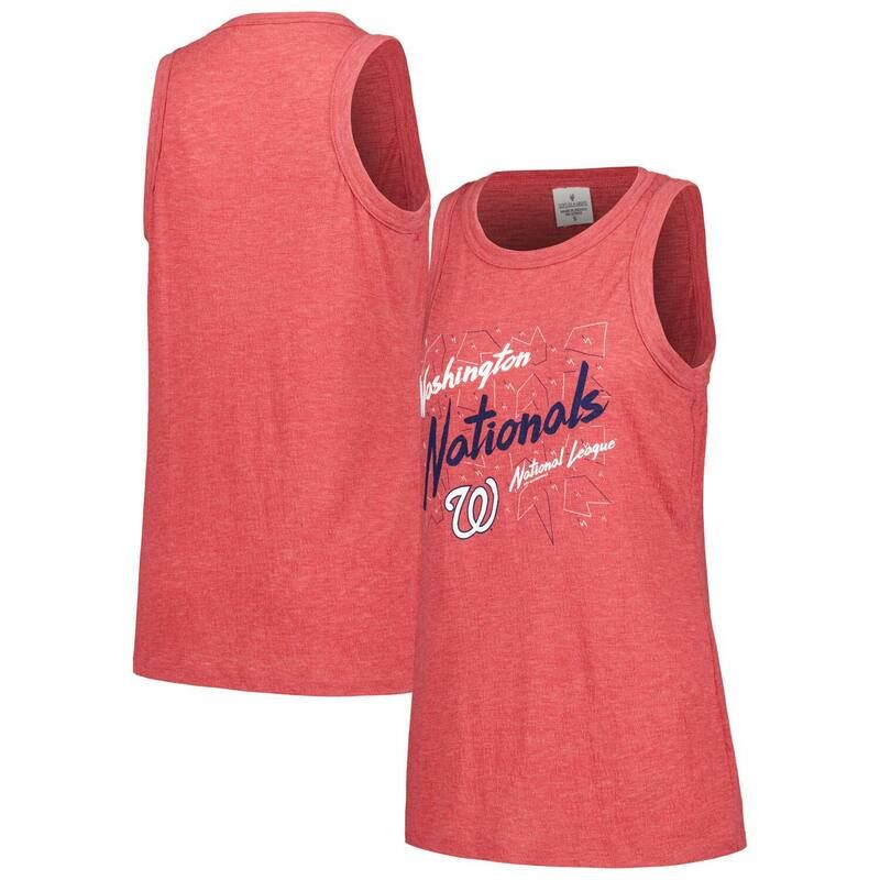 ソフト アズ ア グレープ レディース トップス Tシャツ ハイネック Womensoft as a Grape Red Washingtonationals Gauze High Neck Tank Top Nat Red レッド
