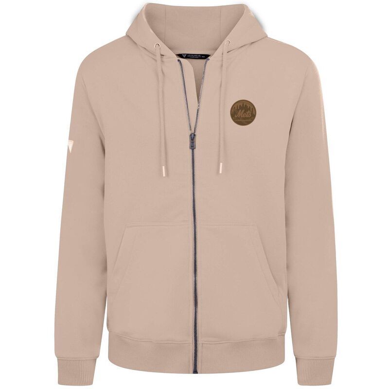 レベルウェア レディース トップス Tシャツ パーカー Mens Levelwear Khaki New York Mets Podium FullZip Hoodie Met Beig K カーキ