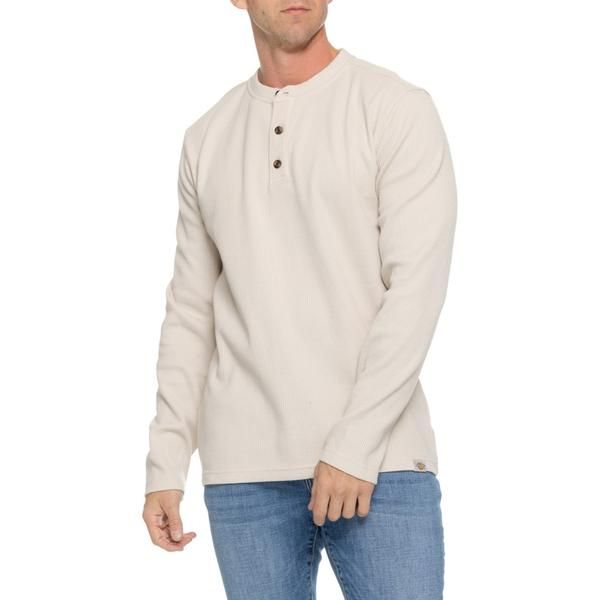ディッキーズ メンズ トップス Tシャツ Dickies Thermal Henley Shirt Long Sleeve Oatmeal オートミール