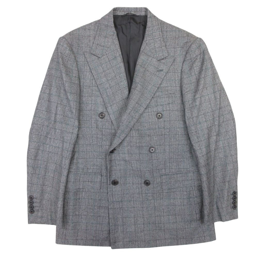 良品 UNITED ARROWS ユナイテッドアローズ JOHN FOSTER生地 スーツ セットアップ グレンチェック ジャケット スラックス 50 グレー メンズ 古着 中古 USED 良品 UNITED ARROWS ユナイテッドアローズ JOHN FOSTER生地 スーツ