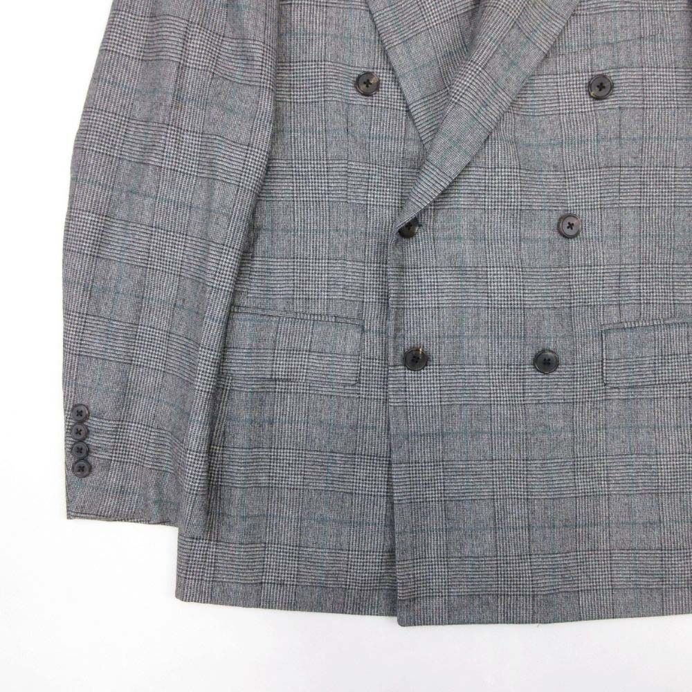 良品 UNITED ARROWS ユナイテッドアローズ JOHN FOSTER生地 スーツ セットアップ グレンチェック ジャケット スラックス 50 グレー メンズ 古着 中古 USED 良品 UNITED ARROWS ユナイテッドアローズ JOHN FOSTER生地 スーツ