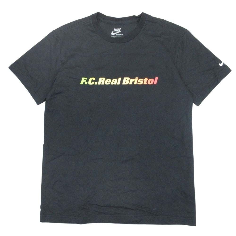 NIKEナイキ FCRB Bristol Tシャツ　黒　ブラック 美品 NIKE x F.C.Real Bristol F.C.R.B ナイキ エフシーレアル