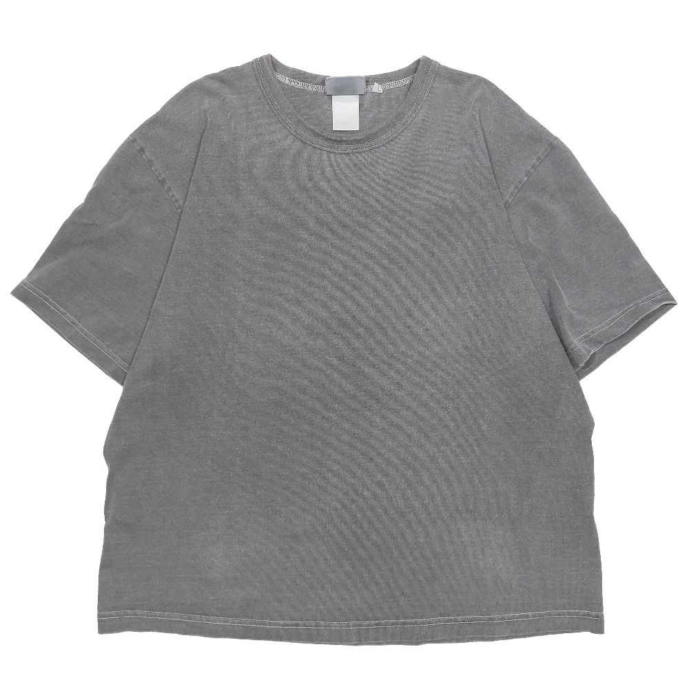 美品 TOUGHER タファー USED加工 ヘビーウエイト コットン Tシャツ カットソー 半袖 クルーネック L グレー メンズ 古着 中古 USED