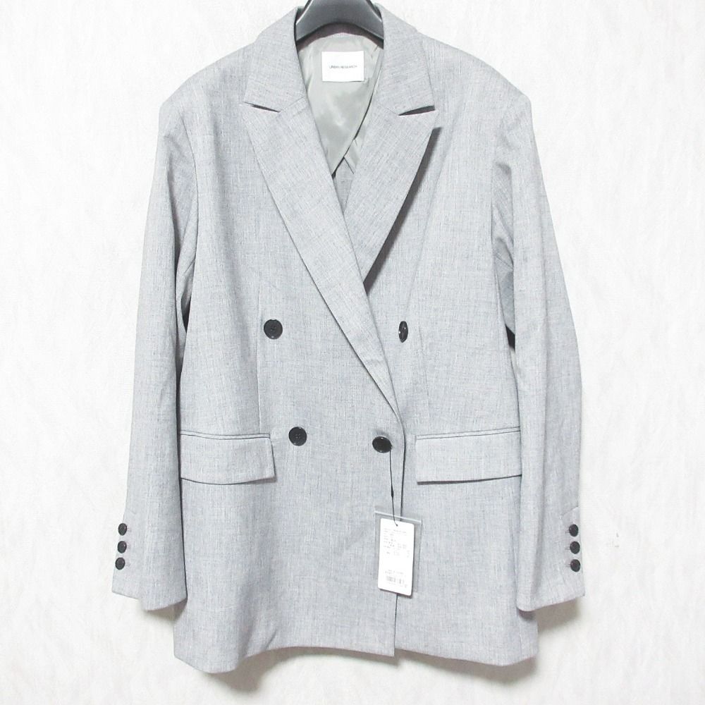 未使用 25SS URBAN RESEARCH アーバンリサーチ ダブルオーバーテーラードジャケット URA4-27L003 サイズ36 グレー レディース 古着 中古 USED