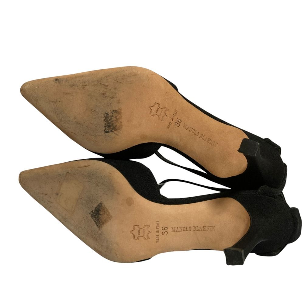 美品 MANOLO BLAHNIK マノロブラニク ビジュー ポインテッドトゥ