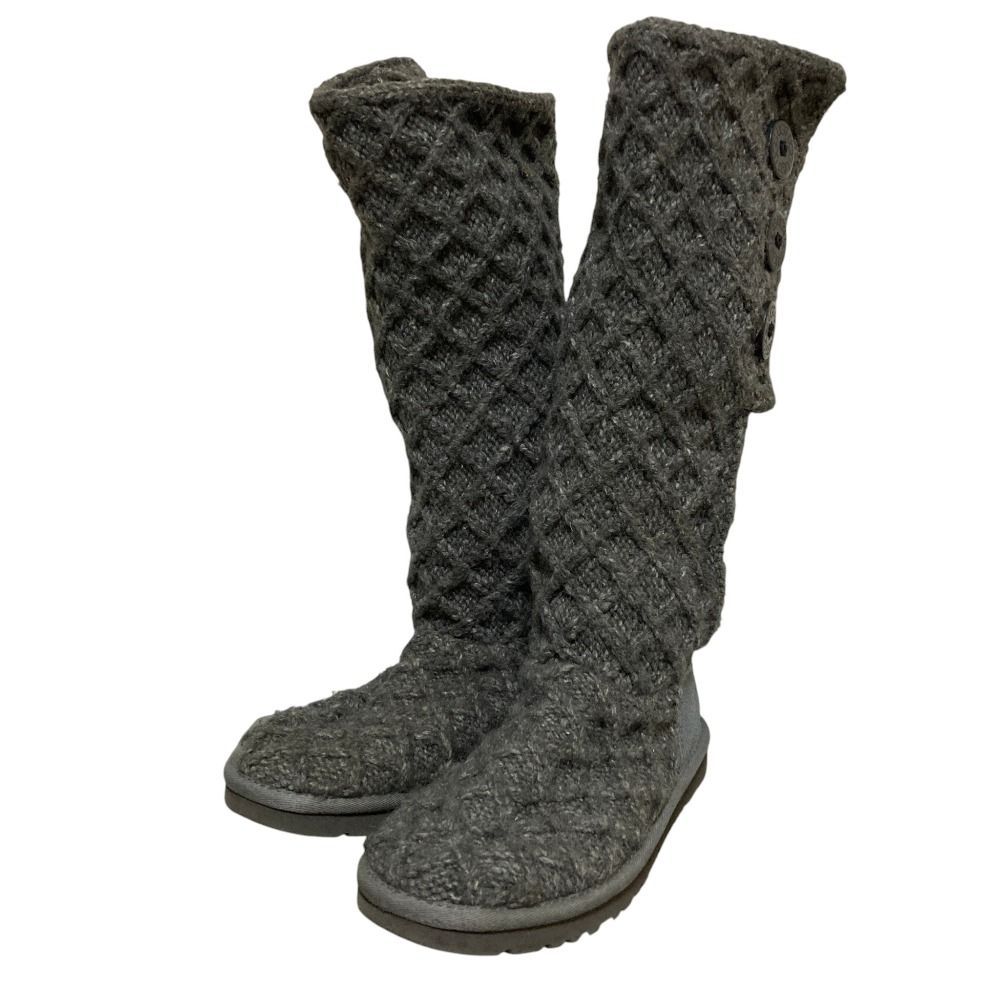 アグ オーストラリア ケーブルニット ロングブーツ US6/23㎝ 美品 UGG australia アグ オーストラリア LATTICE CARDY ラティス