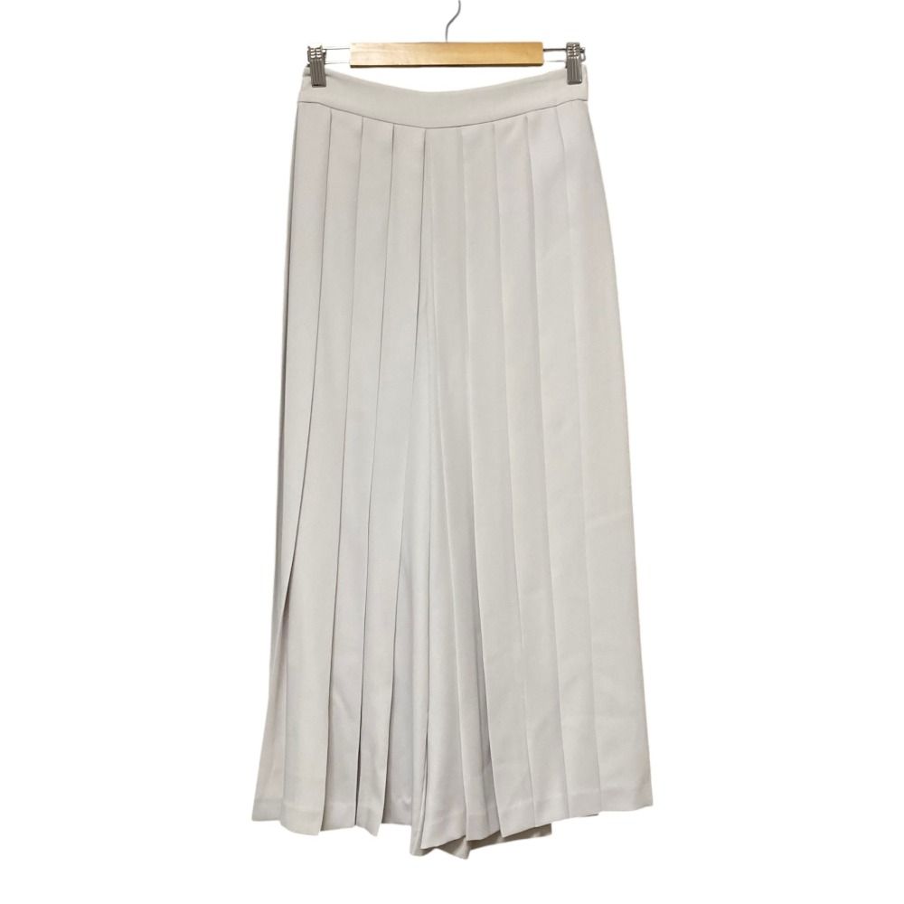 未使用 LAUTREAMONT ロートレアモン プリーツイージーパンツ サイズ38 グレー レディース 古着 中古 USED