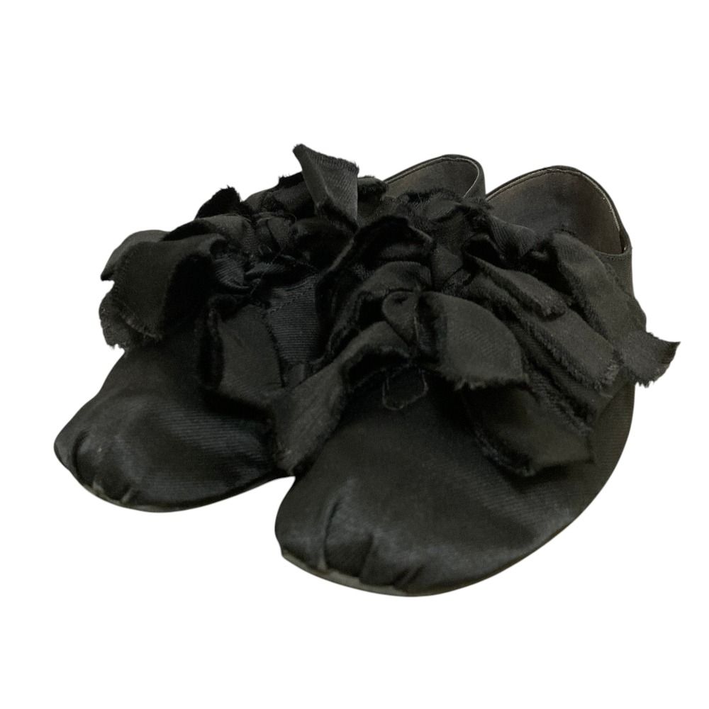 Good Condition GRISE Le Talon Grease Le Talon Satin Ribbon Ballerina Flat Shoe Size 23.5 cm Black Ladies Used Clothes Used USED