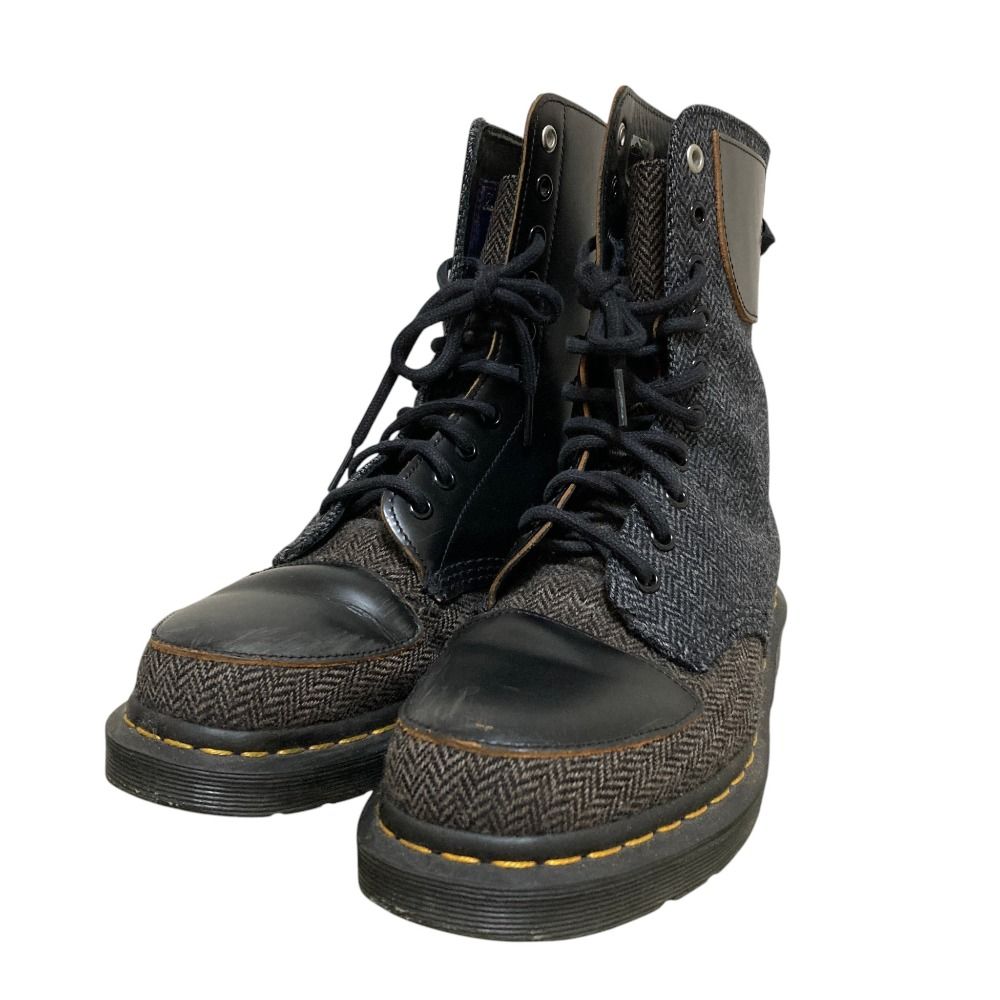 Dr. Martens ドクターマーチン × Y's ヨウジヤマモト Moon生地 10ホールブーツ サイズUK6 約25cm ブラック レディース 古着 中古 USED