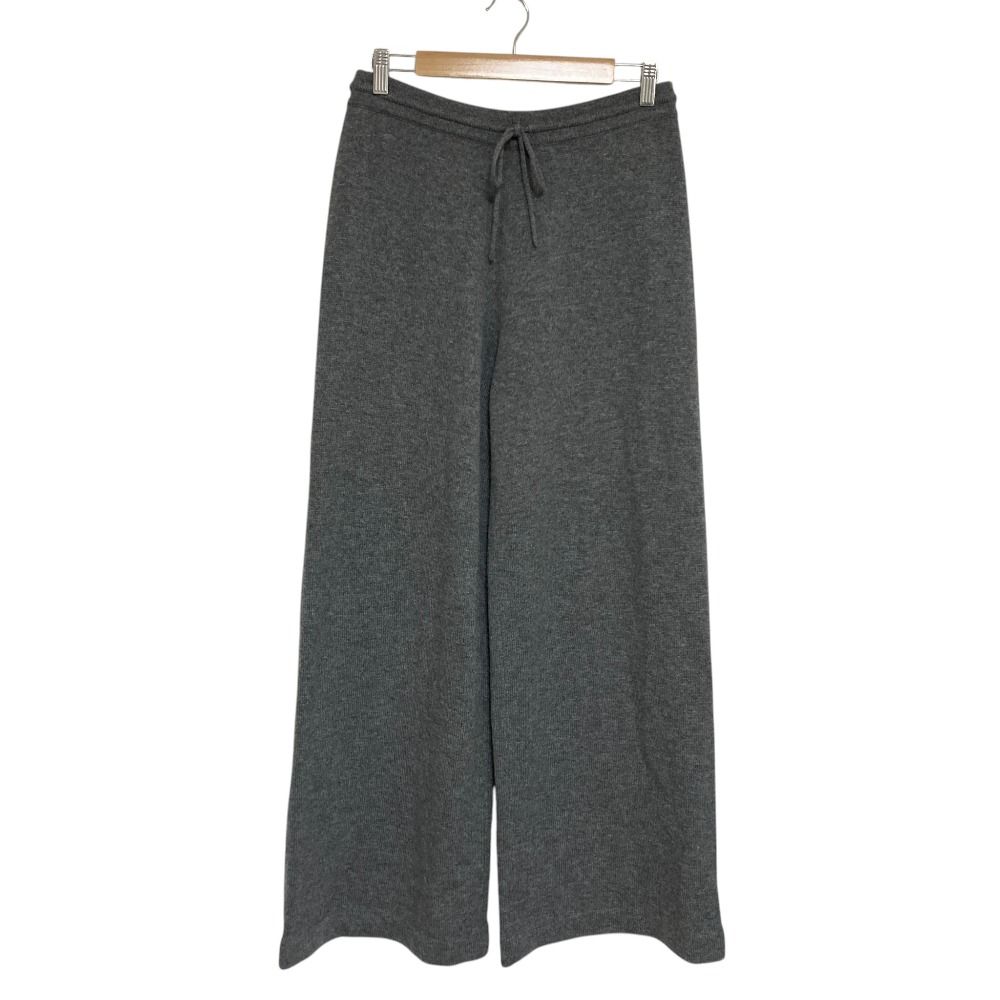 美品 25AW Theory セオリー LANA CASH COZY TRK PANT カシミヤブレンド ワイド ニットパンツ サイズM グレー レディース 古着 中古 USED