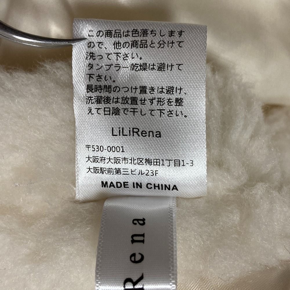 美品 Lilirena リリレナ WOOL ALPACA ケープ ポンチョ コート ホワイト