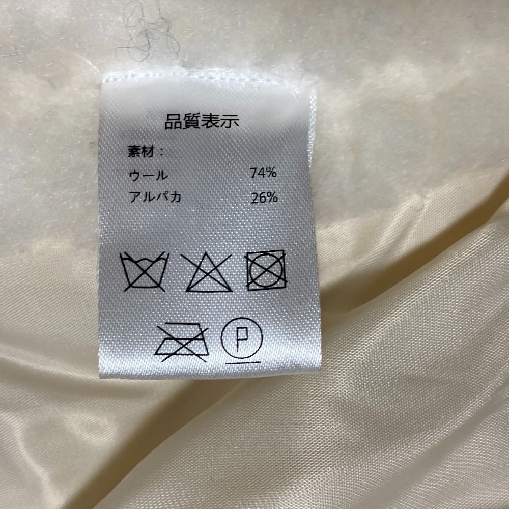 美品 Lilirena リリレナ WOOL ALPACA ケープ ポンチョ コート ホワイト
