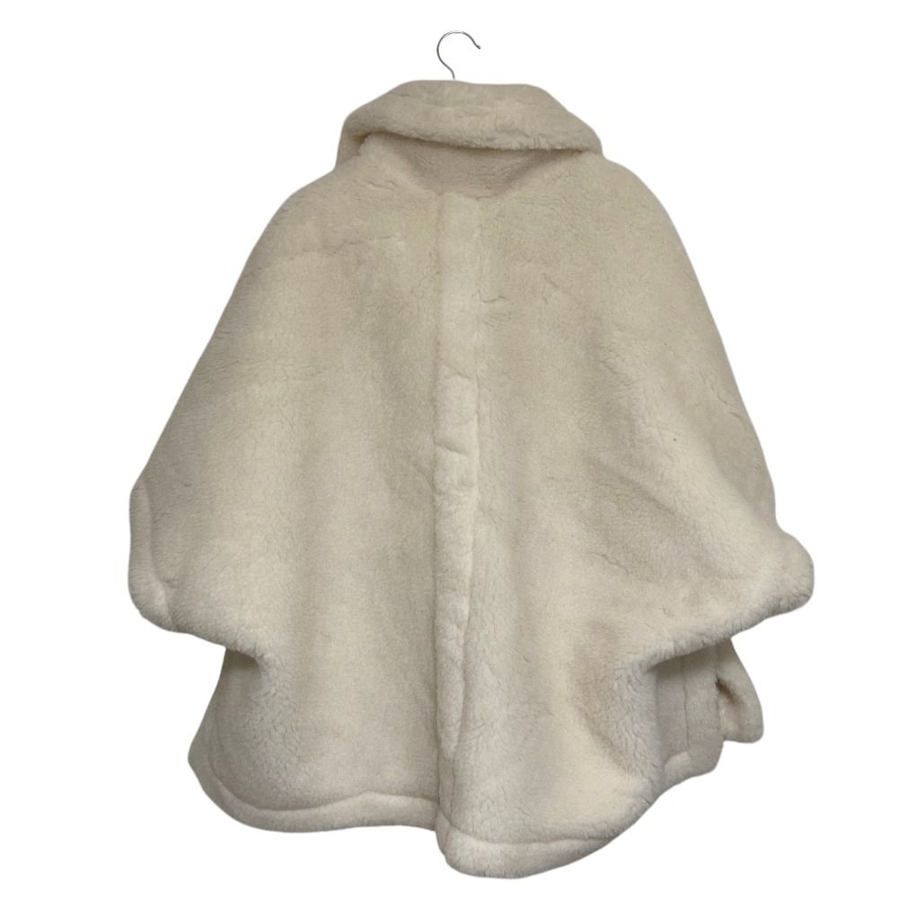 美品 Lilirena リリレナ WOOL ALPACA ケープ ポンチョ コート ホワイト