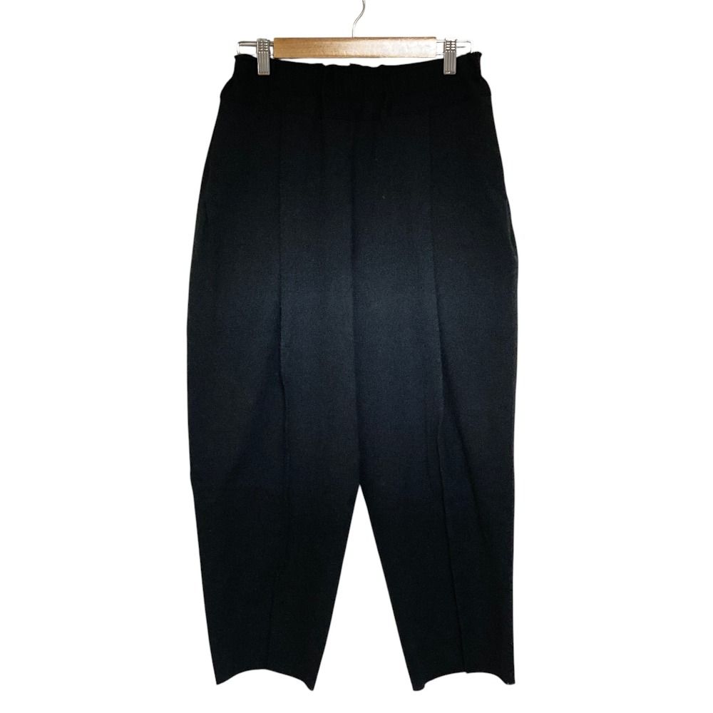 美品 26SS ISSEY MIYAKE イッセイミヤケ A.POC INSIDE CAMPAGNE クロップドイージーパンツ IM61KF942 ブラック レディース 古着 中古 USED