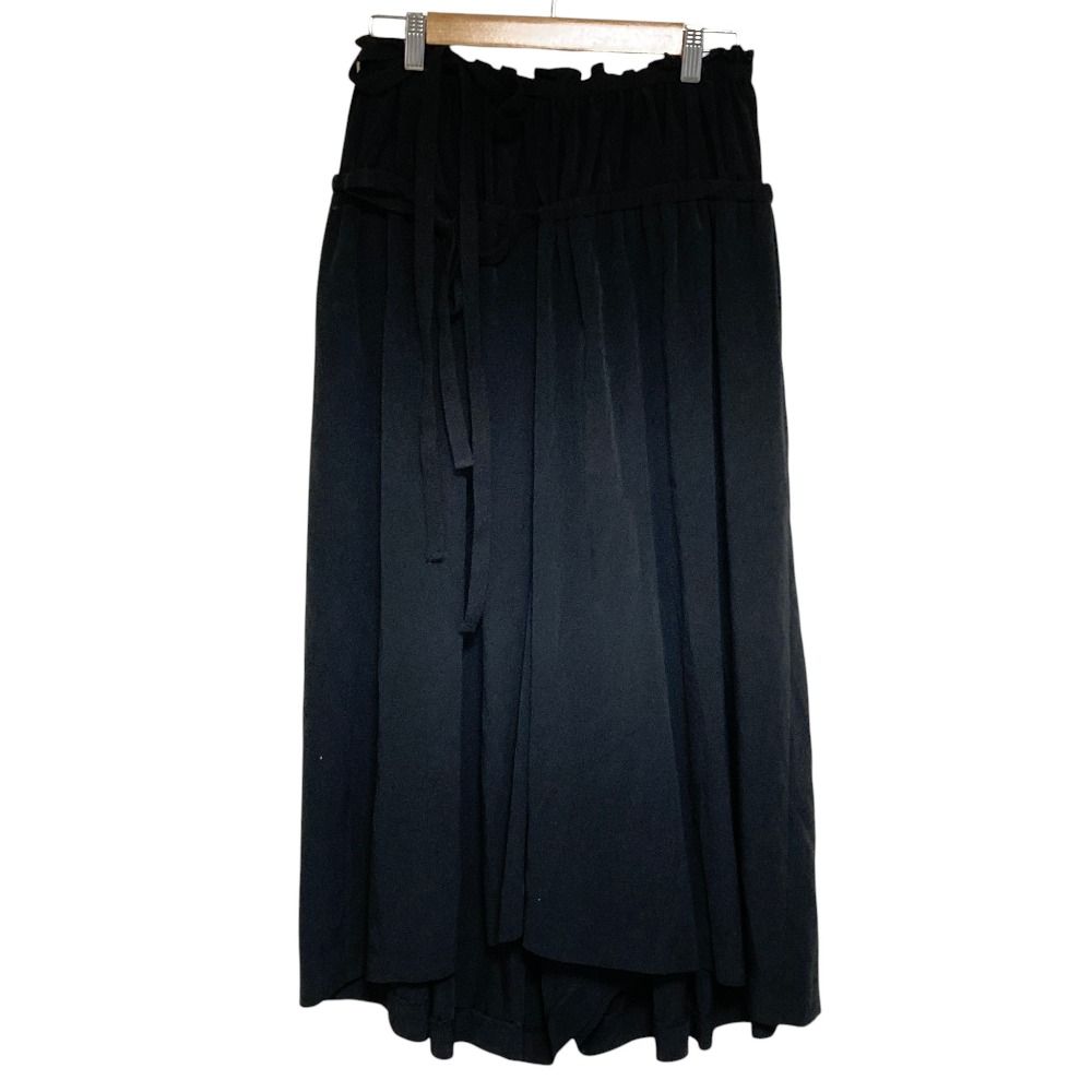 美品 Y's Pink Label Yohji Yamamoto ワイズピンクレーベル ヨウジヤマモト ウエストリボン 変形 サルエルパンツ 2 ブラック レディース 古着 中古 USED 13,676円
