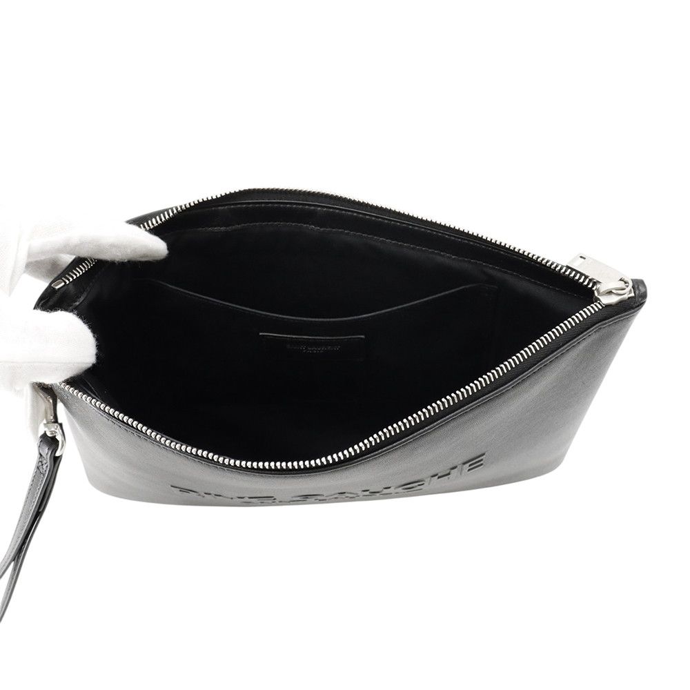 サンローランパリ クラッチバッグ リヴゴーシュ レザー 581369 SAINT LAURENT PARIS 黒