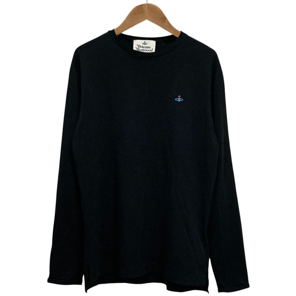 【美品 希少】ヴィヴィアンウエストウッド オーブ刺繍 長袖 カットソー 近年 Vivienne Westwood MAN 48 XL スタッズ オーブ ロンT トップス トップス