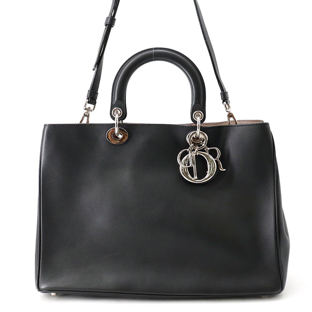 クリスチャン・ディオール ハンドバッグ ディオリッシモ ラージ レザー M0901PVPU Christian Dior 2way 黒