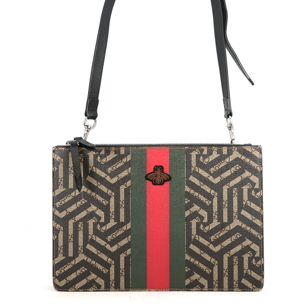 グッチ ショルダーバッグ GGカレイド/レザー シェリー ビー 450953 GUCCI 黒
