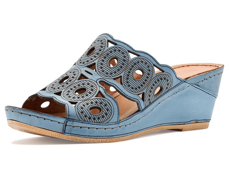スプリングステップ レディース シューズ ヒール Spring Step Labarnas Blue ブルー