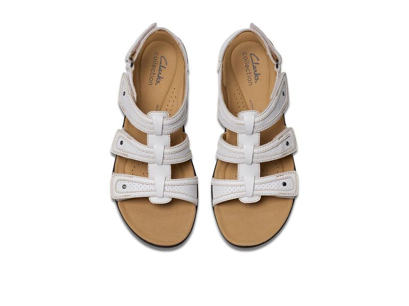 クラークス レディース シューズ サンダル Clarks Laurieann Ivy White Leather ホワイト
