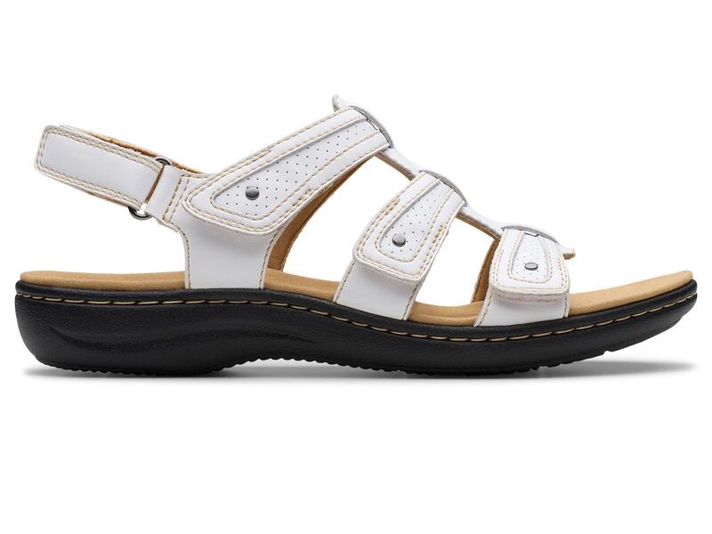 クラークス レディース シューズ サンダル Clarks Laurieann Ivy White Leather ホワイト