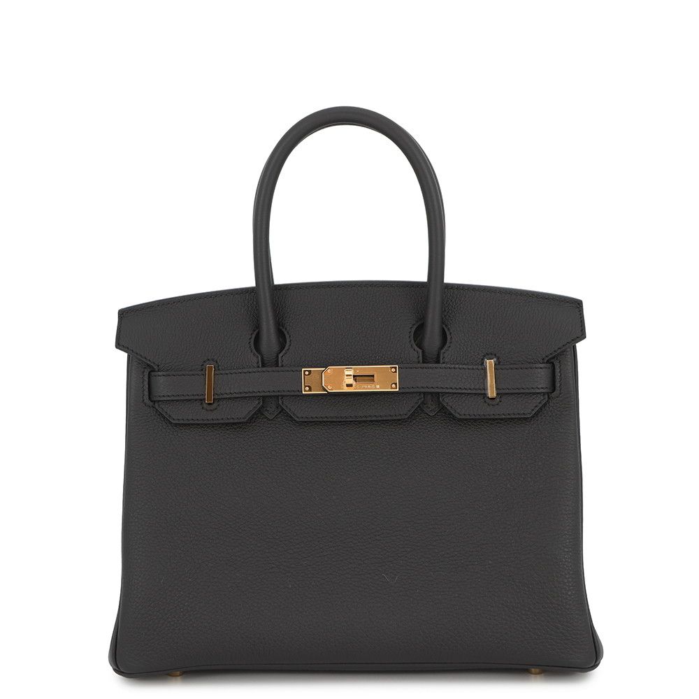 エルメス バーキン30 ブラック/ゴールド金具 トゴ G刻印 HERMES Birkin ハンドバッグ 黒