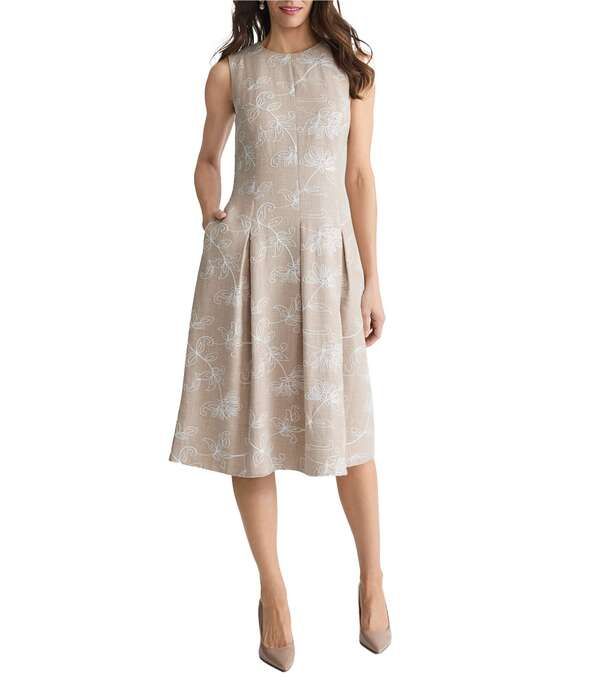 カスパール レディース トップス ワンピース ひざ丈 Kasper Princesseam Box Pleat Knee Length Dresstraw MelangeWhite ホワイト 26,520円