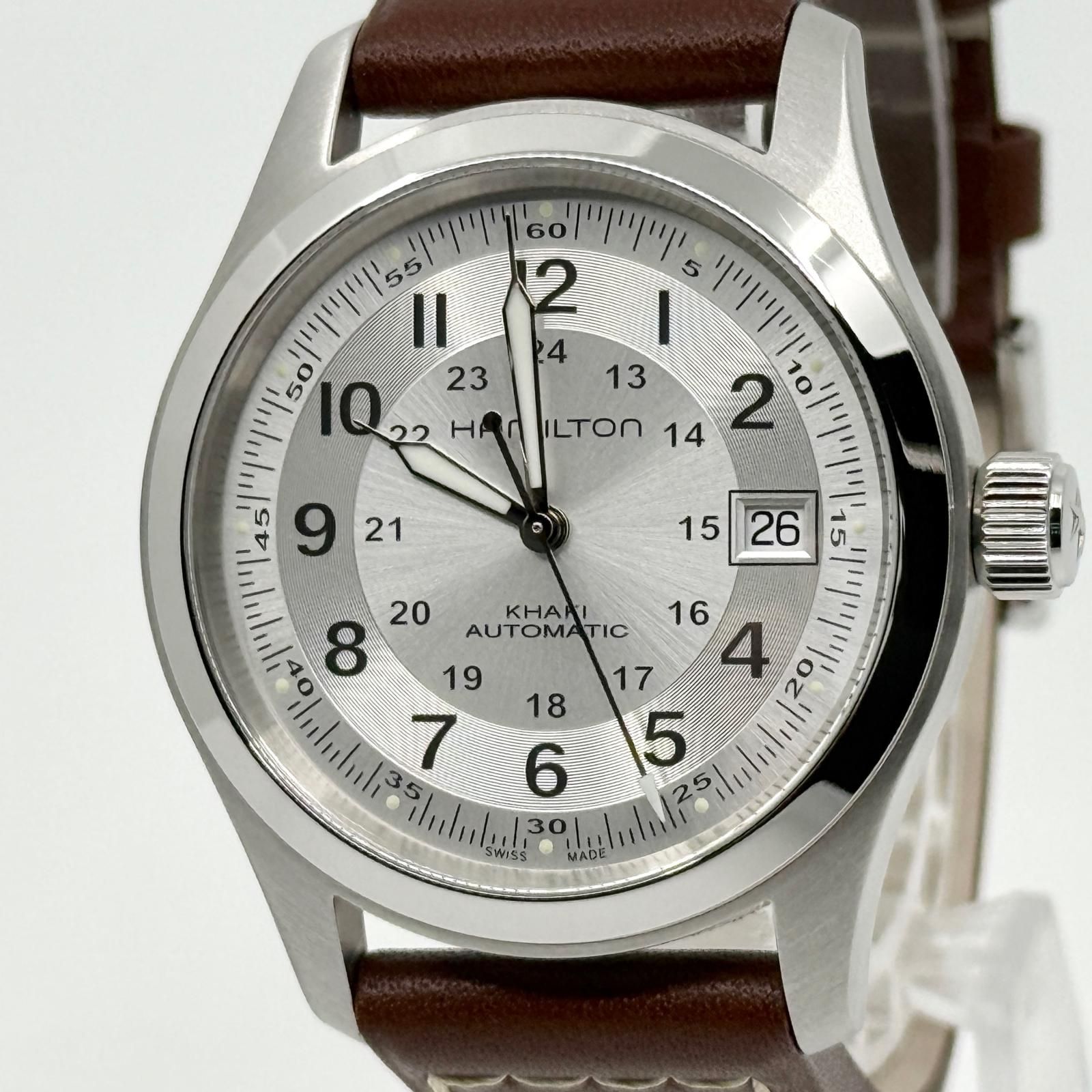 HAMILTON ハミルトン カーキフィールド H704551 シルバー AT メンズ 腕時計 稼働品