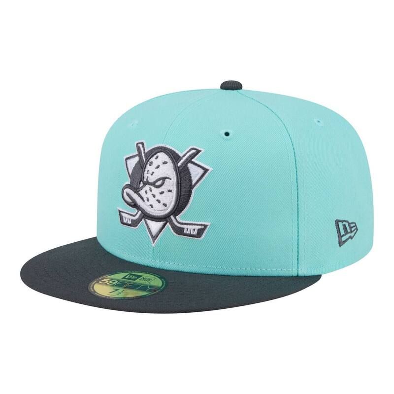 ニューエラ レディース アクセサリー 帽子 Mens New Era TurquoiseCharcoal Anaheim Ducks TwoTone Color Pack 59FIFTY Fitted Hat Dks Turq A チャコール