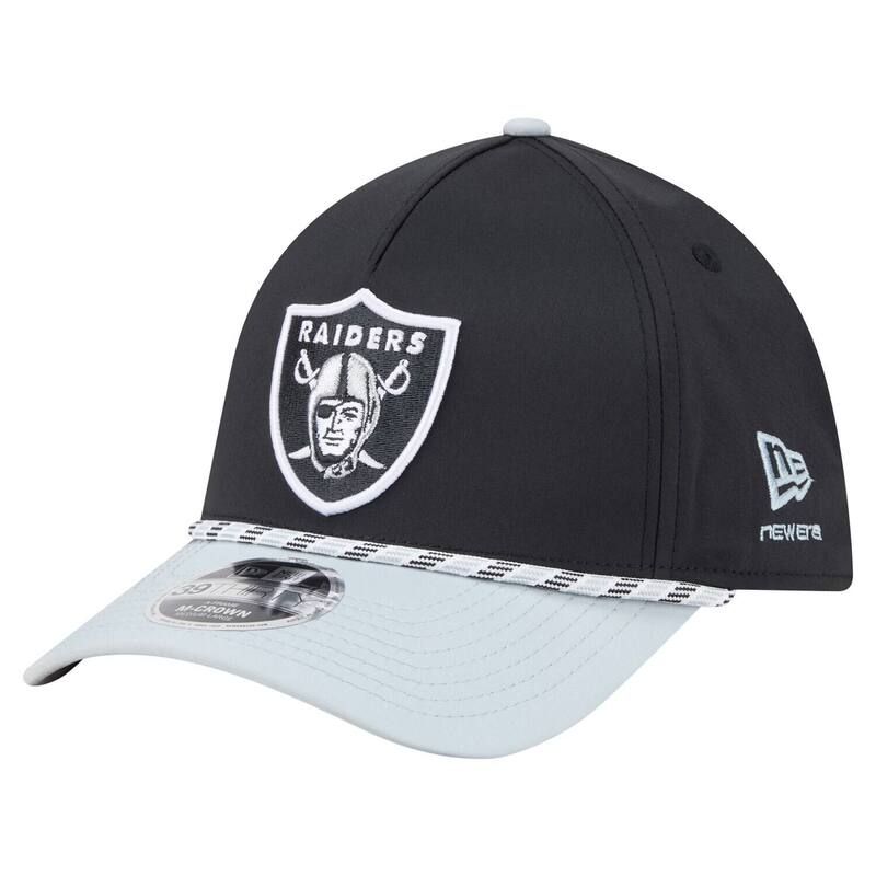 ニューエラ レディース アクセサリー 帽子 New Era Mens BlackSilver Las Vegas Raiders Rope MCrown AFrame 39THIRTY Flex Hat Lvr Black ブラック