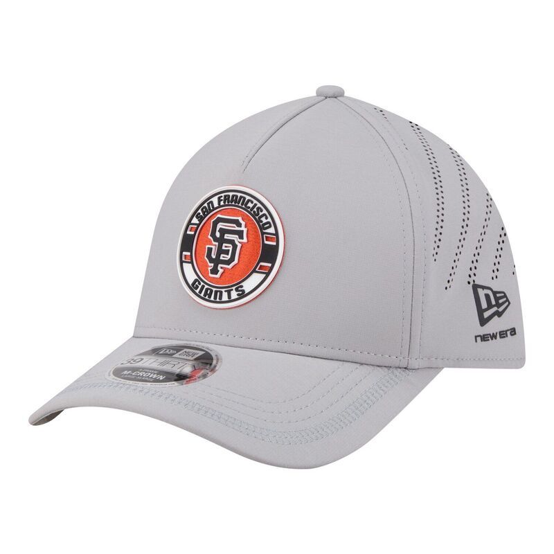 ニューエラ レディース アクセサリー 帽子 Mens New Era Gray San Francisco Giants Patch 39THIRTY AFrame MCrown Perforated Flex Hat Gnt Grey グレー