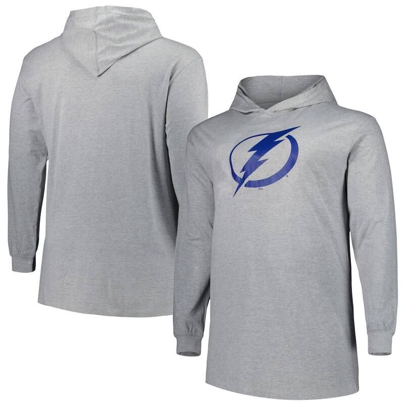 プロファイル レディース トップス Tシャツ トール パーカー Profile Mens Heather Gray Tampa Bay Lightning Big Tall Pullover Hoodie Lgh Grey グレー