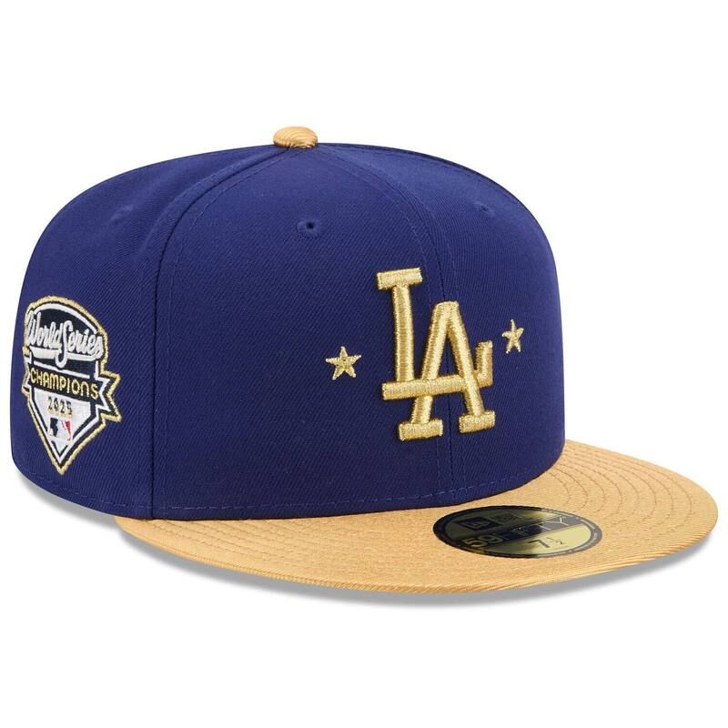 ニューエラ レディース アクセサリー 帽子 Mens New Era Royalos Angeles Dodgers 2026 Gold Collection 59FIFTY Fitted Hat Lad Blue ブルー