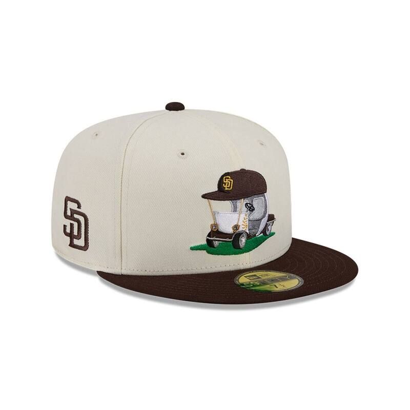ニューエラ レディース アクセサリー 帽子 Mens New Era CreamBrown San Diego Padres Bullpen Cart 59FIFTY Fitted Hat Pad Beige ベージュ