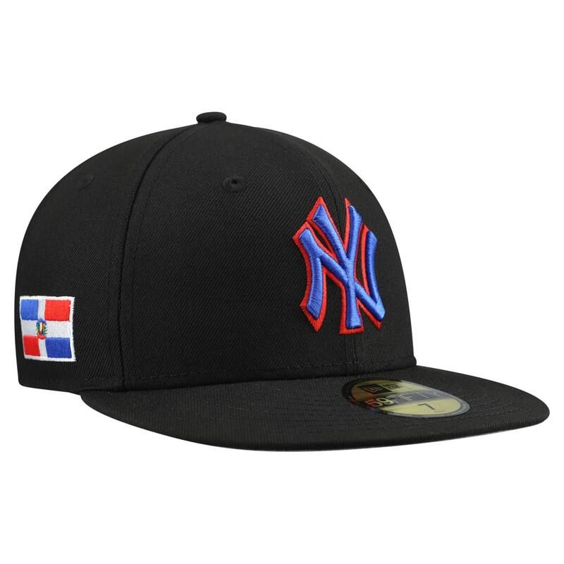 ニューエラ レディース アクセサリー 帽子 ミニ Mens New Era Black New York Yankees Dominican Republic 59FIFTY Fitted Hat Ynk Black ブラック