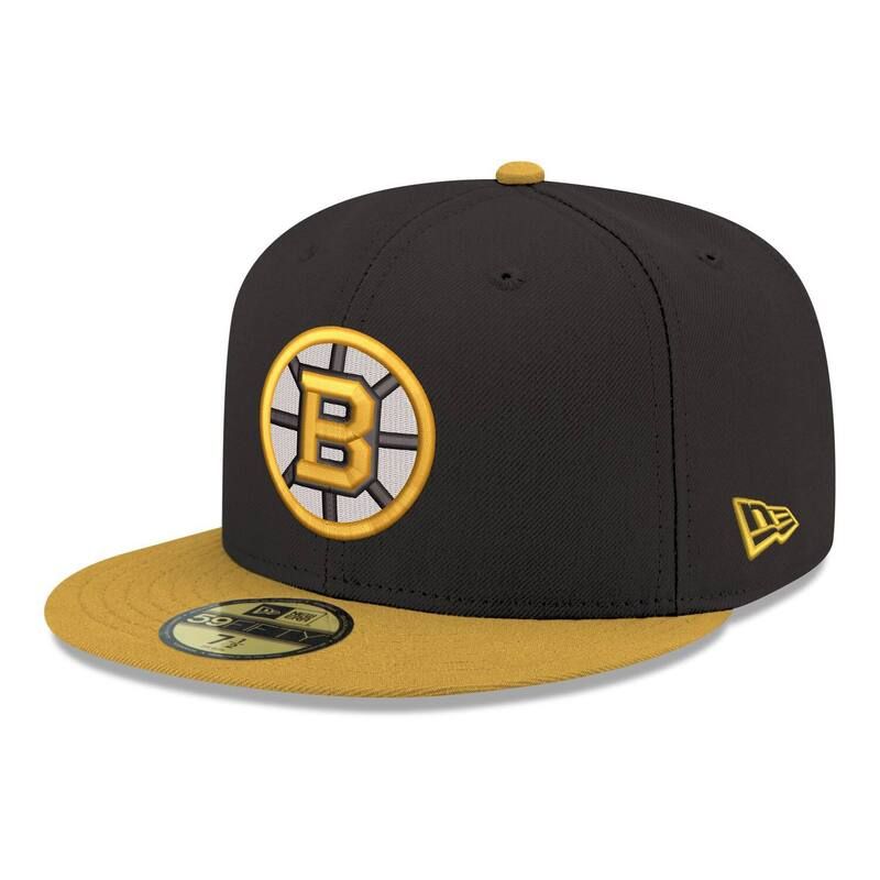 ニューエラ レディース アクセサリー 帽子 ロゴ Mens New Era Black Boston Bruins Core Logo TwoTone 59FIFTY Fitted Hat Bsblack ブラック