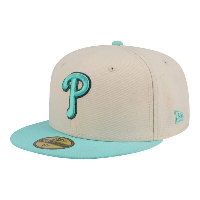 ニューエラ レディース アクセサリー 帽子 Mens New Era Light BeigeTurquoise Philadelphia Phillies TwoTone Color Pack 59FIFTY Fitted Hat Phlt Bei ターコイズ