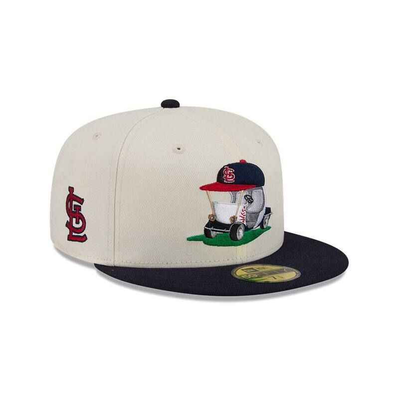 ニューエラ レディース アクセサリー 帽子 Mens New Era CreamNavy St Louis Cardinals Bullpen Cart 59FIFTY Fitted Hat Crd Beige ベージュ