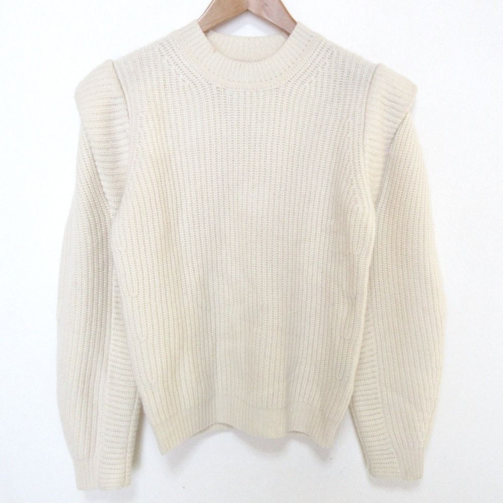 良品 ISABEL MARANT イザベルマラン カシミヤ ウール ロングスリーブ ニット セーター サイズ34 ベージュ レディース 古着 中古 USED