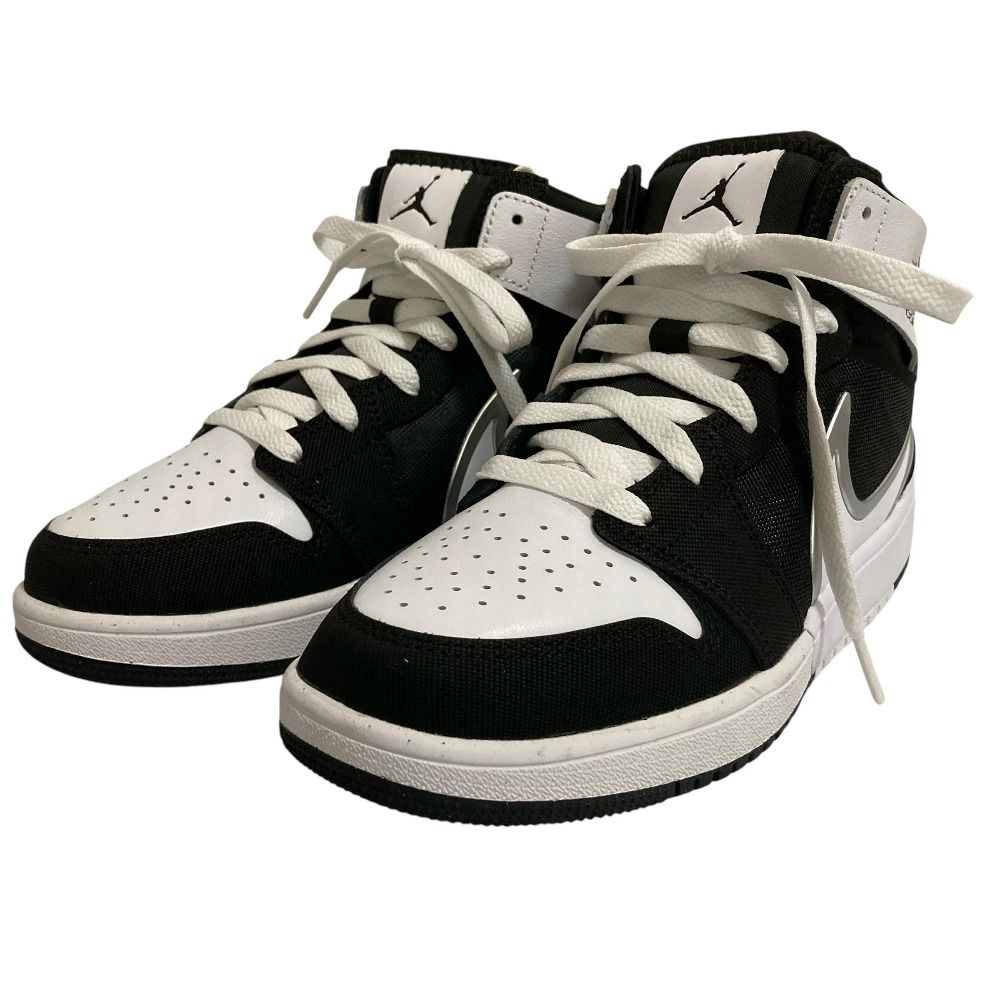 美品 NIKE ナイキ AIR JORDAN 1 MID RM EASYON GS エア ジョーダン 1 ミッド スニーカー FQ1281-001 23cm ホワイト ブラック レディース 古着 中古 USED
